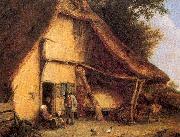 Ostade, Adriaen van A Peasant Family Outside a Cottage Spain oil painting artist